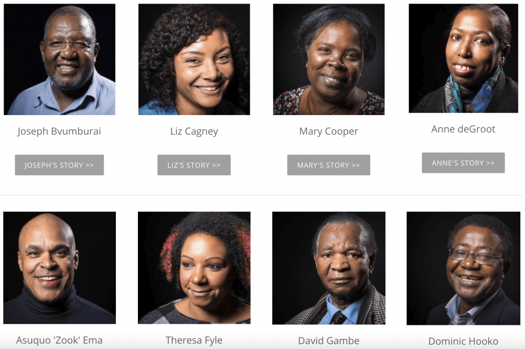 Portraits from the Africans in Yorkshire Contemporary Voices project by photographer Jerome Whittingham
